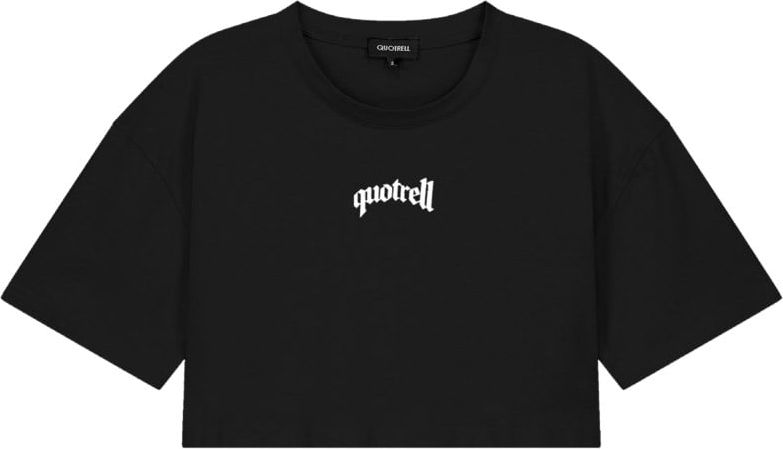 Quotrell Sevilla Cropped T-shirt | Black / White Zwart