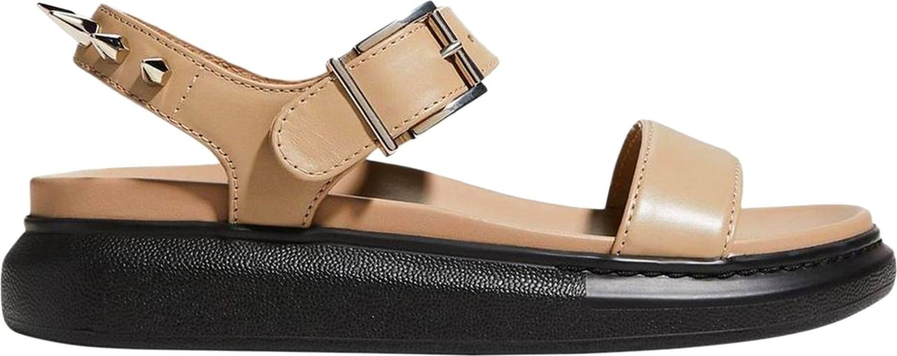 Alexander McQueen Alexander Mcqueen Spikes Leather Sandals Beige