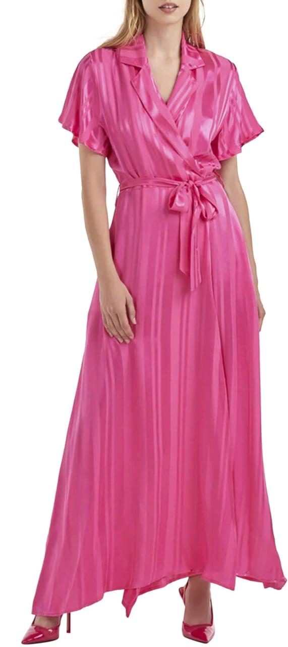 Silvian Heach Long blouse dress hotpink Roze