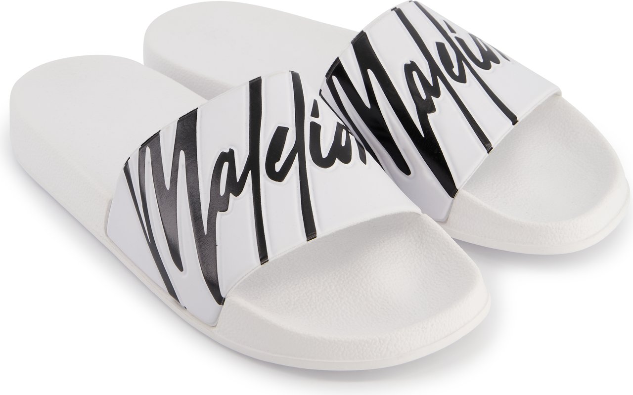 Malelions Signature Slides - White/Black Wit