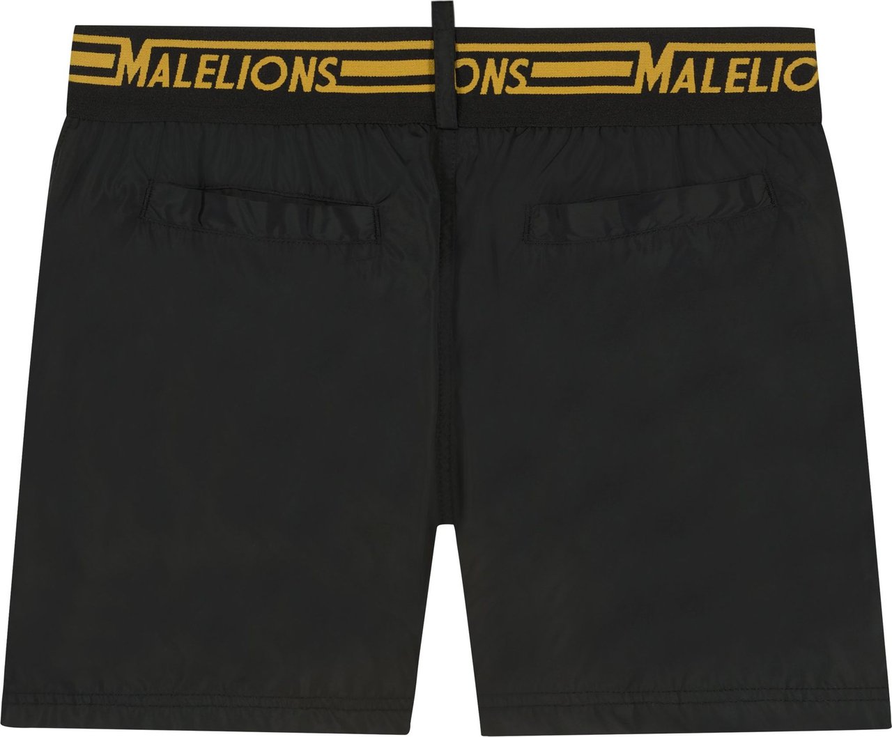 Malelions Venetian Swimshort - Black/Gold Zwart