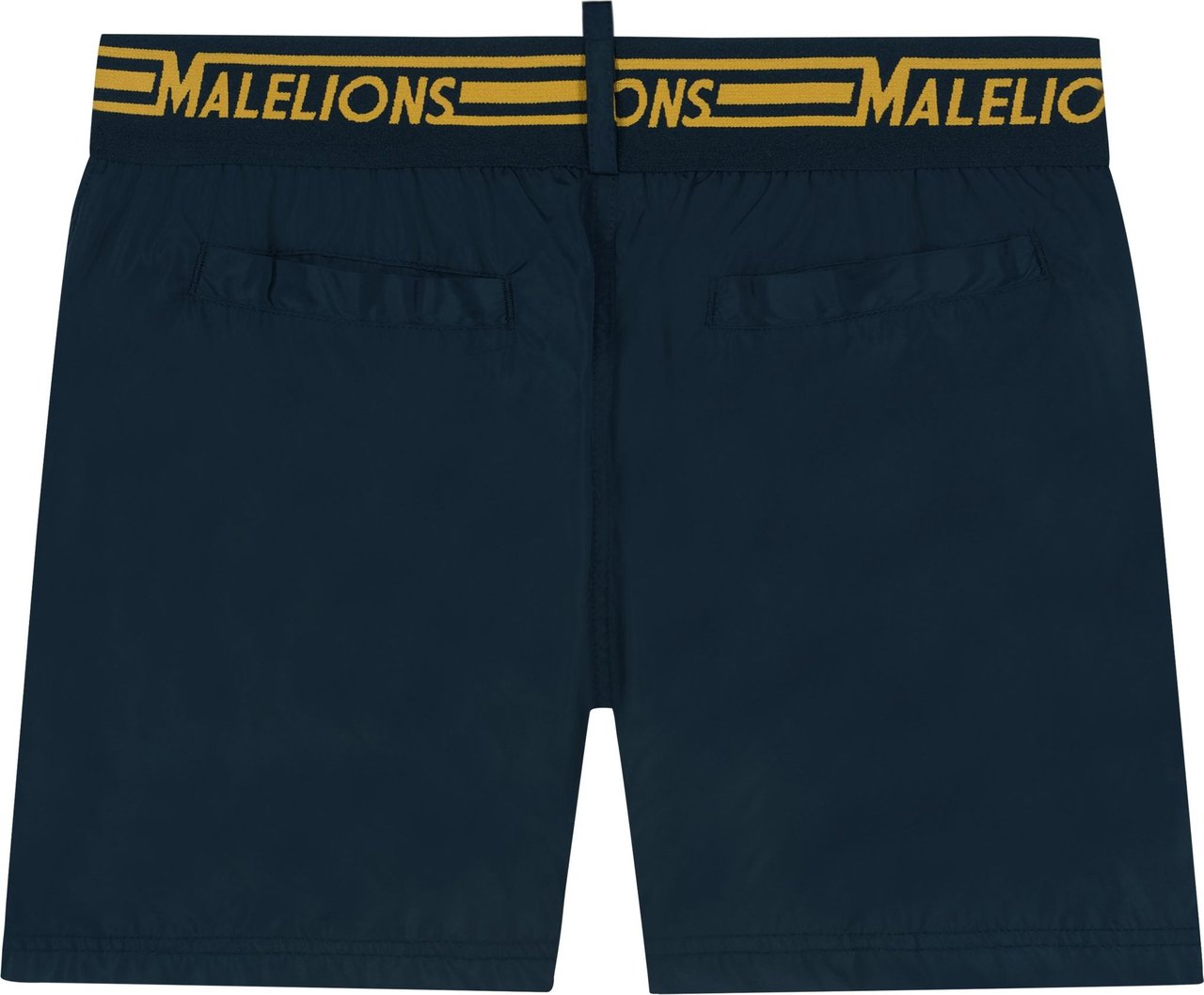 Malelions Venetian Swimshort - Navy/Gold Blauw