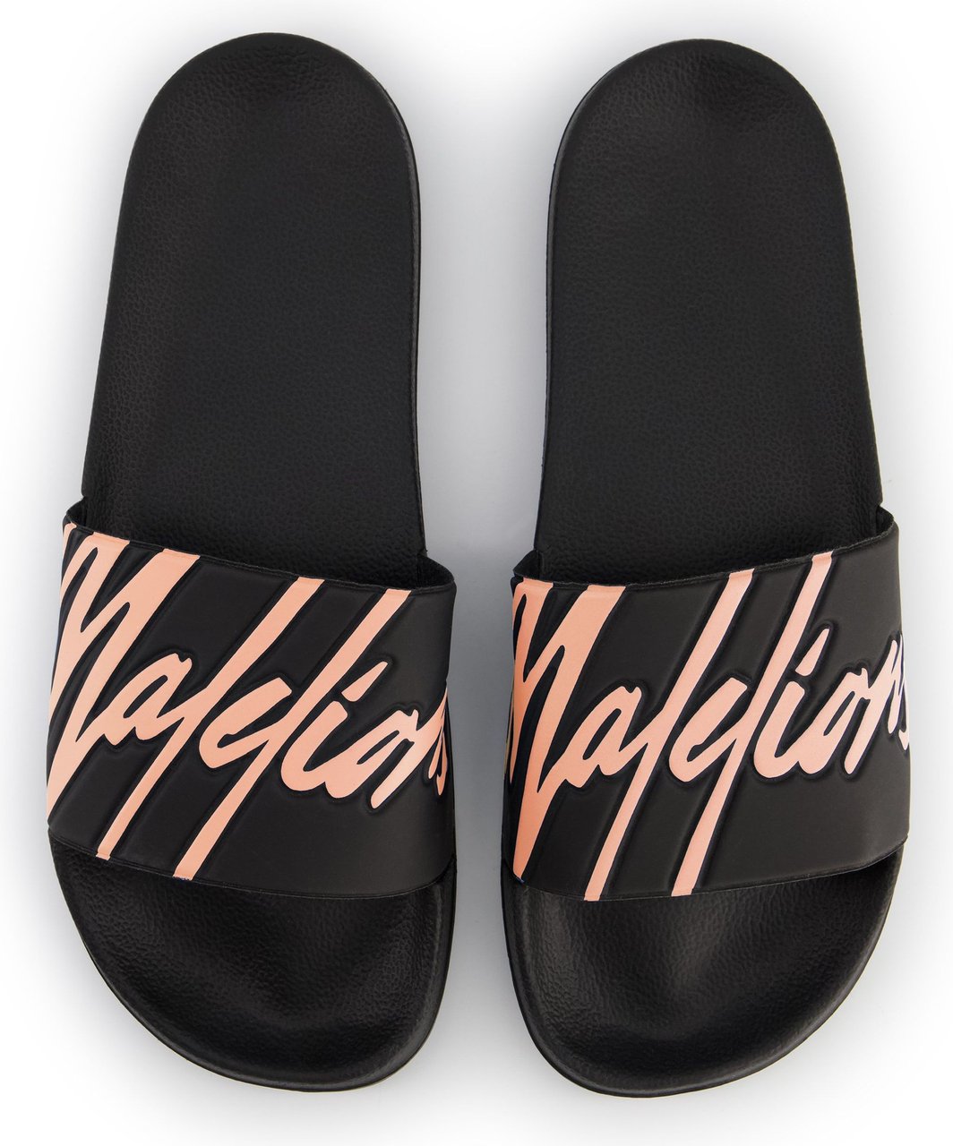 Malelions Signature Slides - Black/Pink Zwart