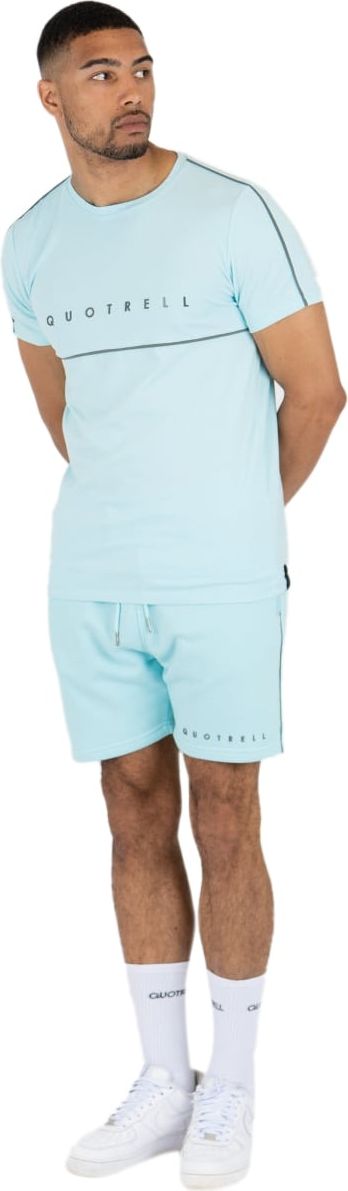 Quotrell Basic Striped Short | Light Teal / Grey Divers
