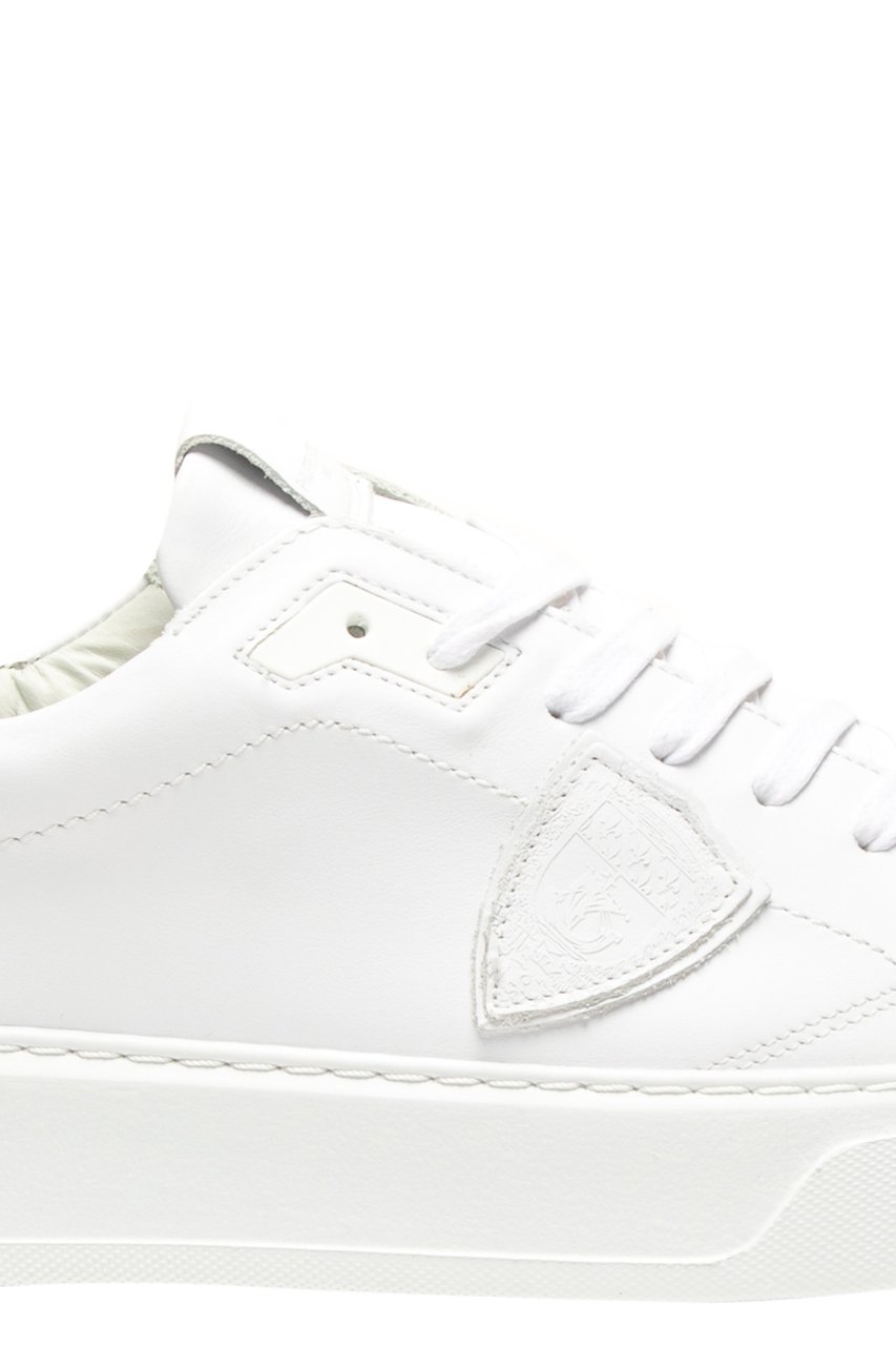 Philippe Model Temple White Leather Sneaker White Wit