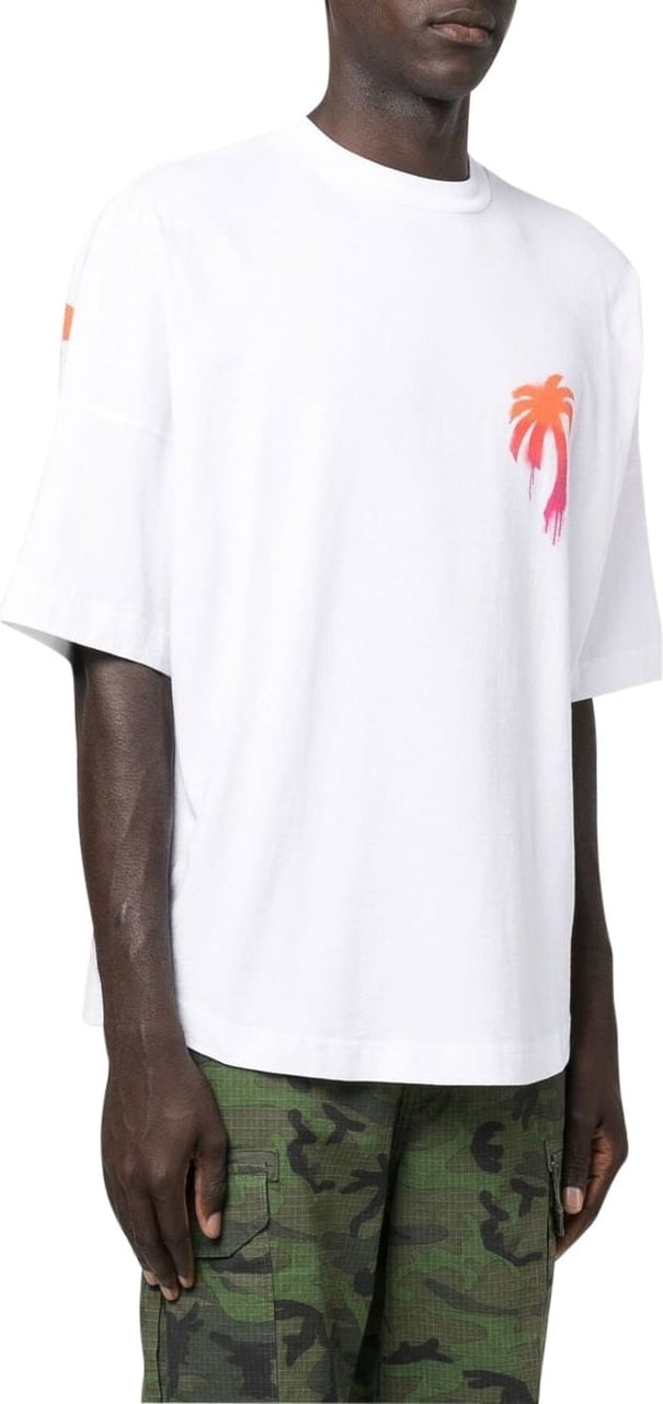 Palm Angels Palm Tree-print cotton T-shirt Wit