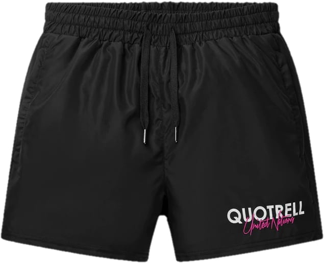 Quotrell Cura Swimshort | Black / Fuchsia Zwart