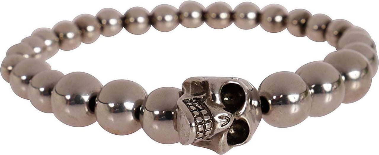 Alexander McQueen Skull Ball Bracelet Metallic