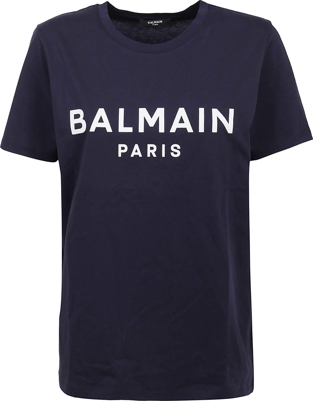 Balmain Ss Printed T-Shirt Button Blauw