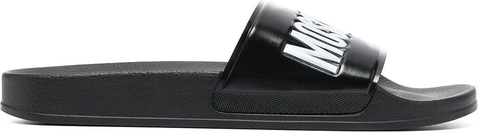 Moschino Logo Slippers Zwart Zwart
