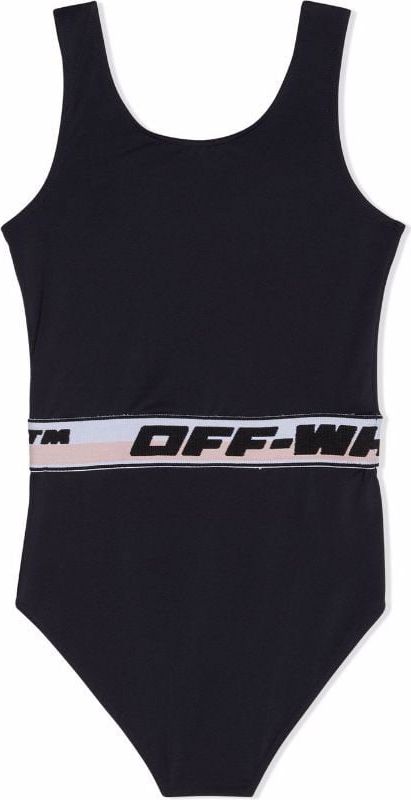 OFF-WHITE Logo Band Swimsuit Zwart