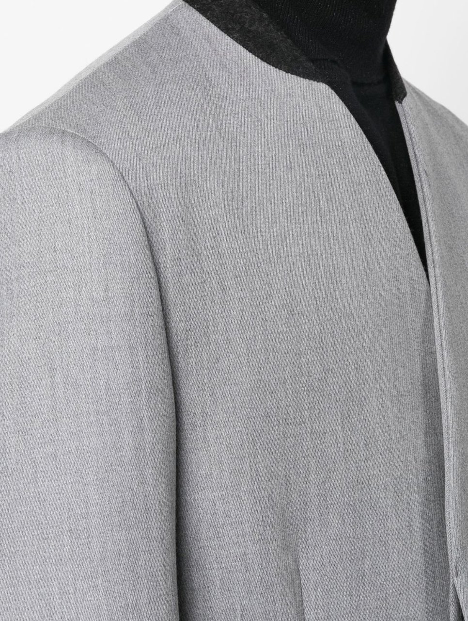 Collarless grey coat Clearance