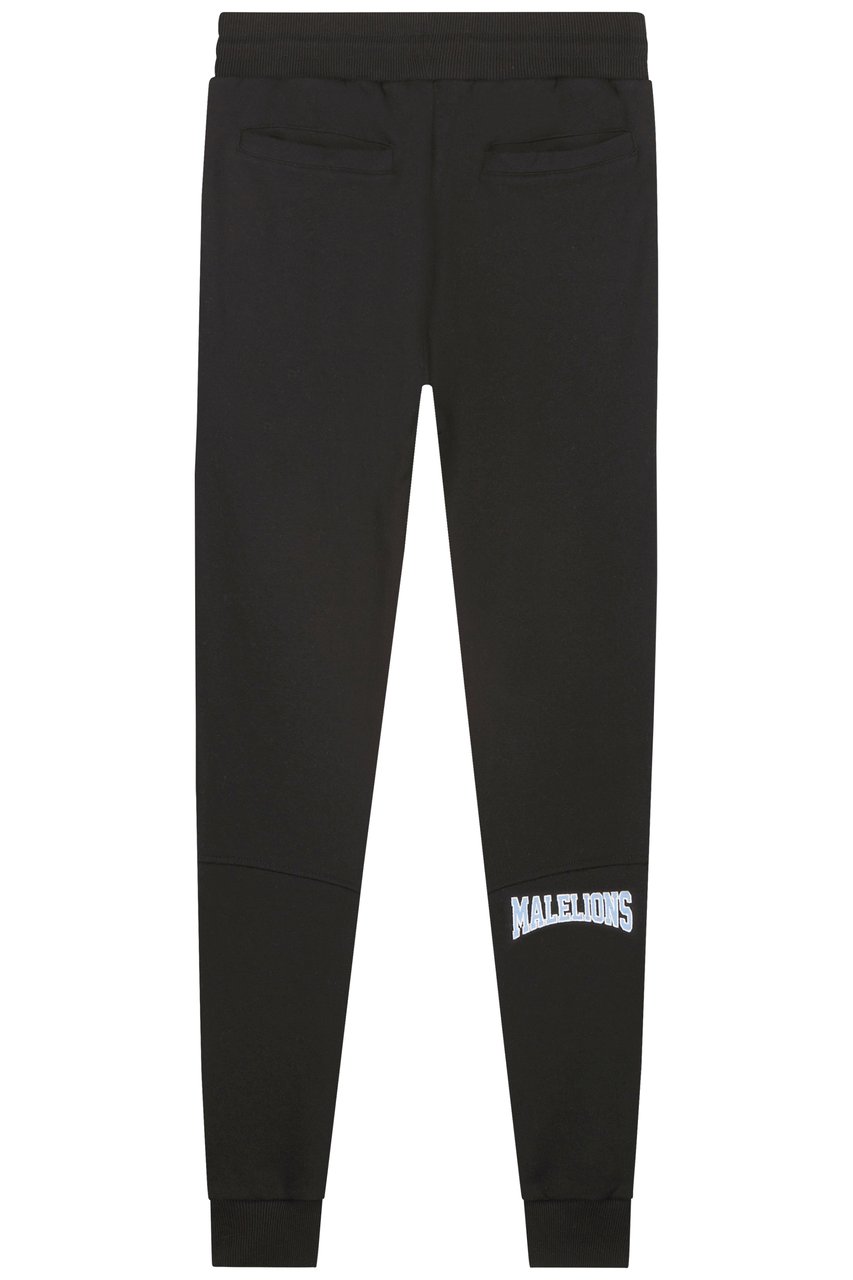 Malelions Varsity Trackpants - Black/Blue Zwart