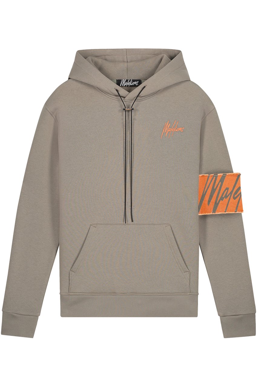 Malelions Men Captain Hoodie - Taupe Grijs