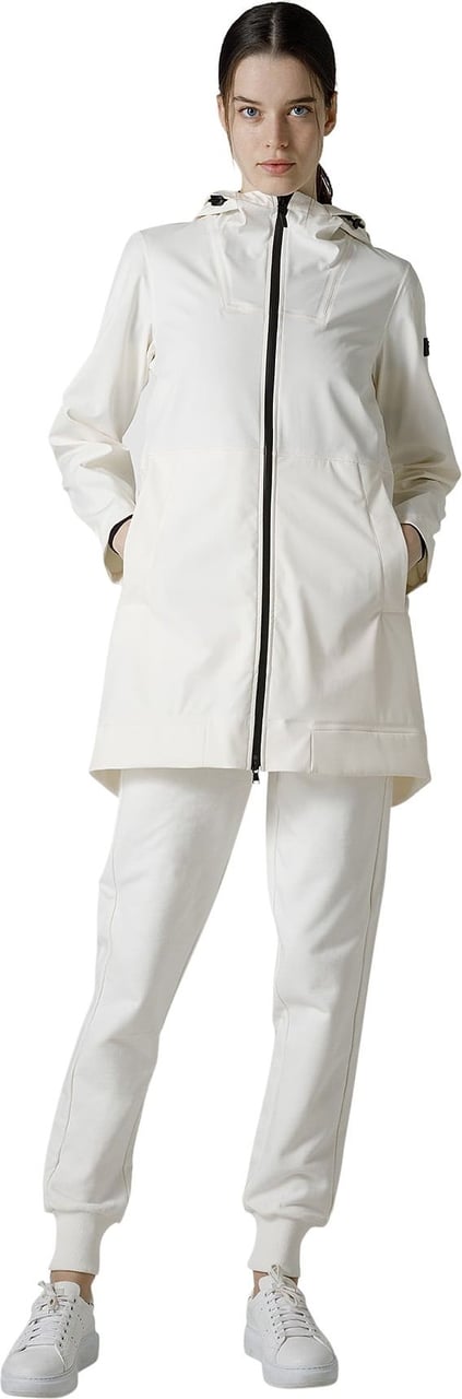 Peuterey Swallow tail parka in stretch nylon Wit