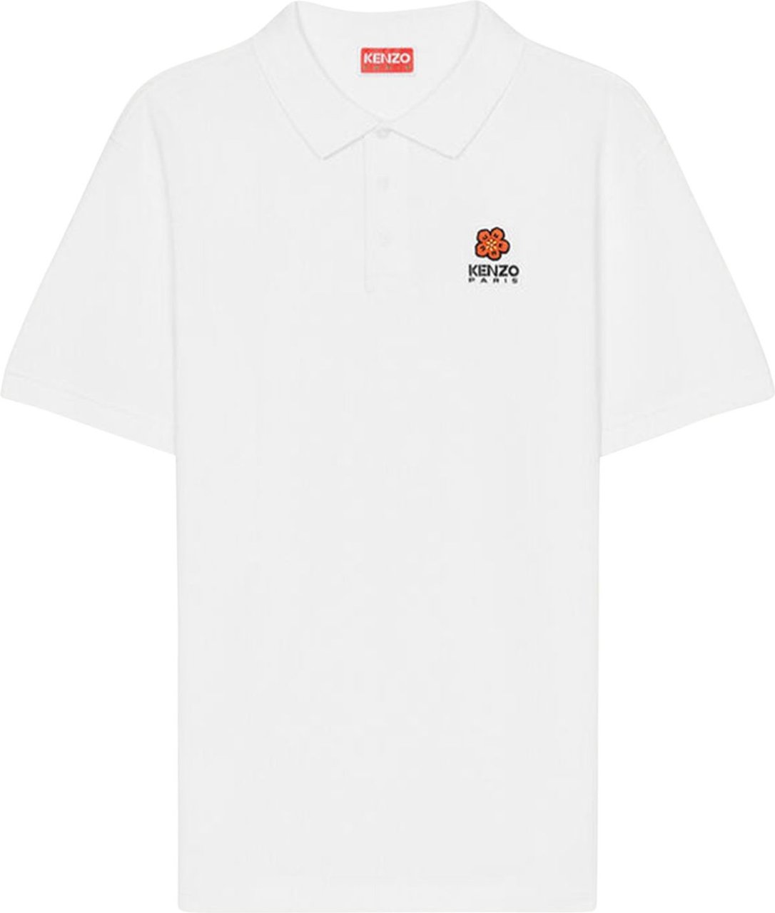 Kenzo Crest Logo classic white polo Wit