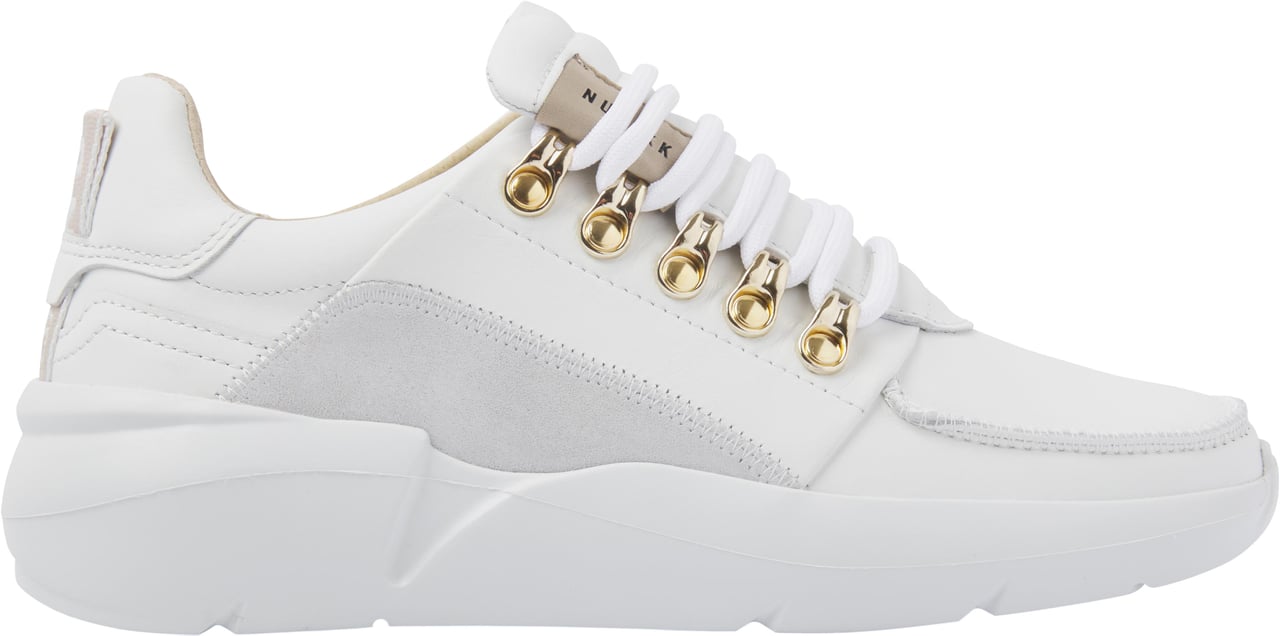 Nubikk Roque Roman | Goud Witte Sneakers voor Dames Bruin