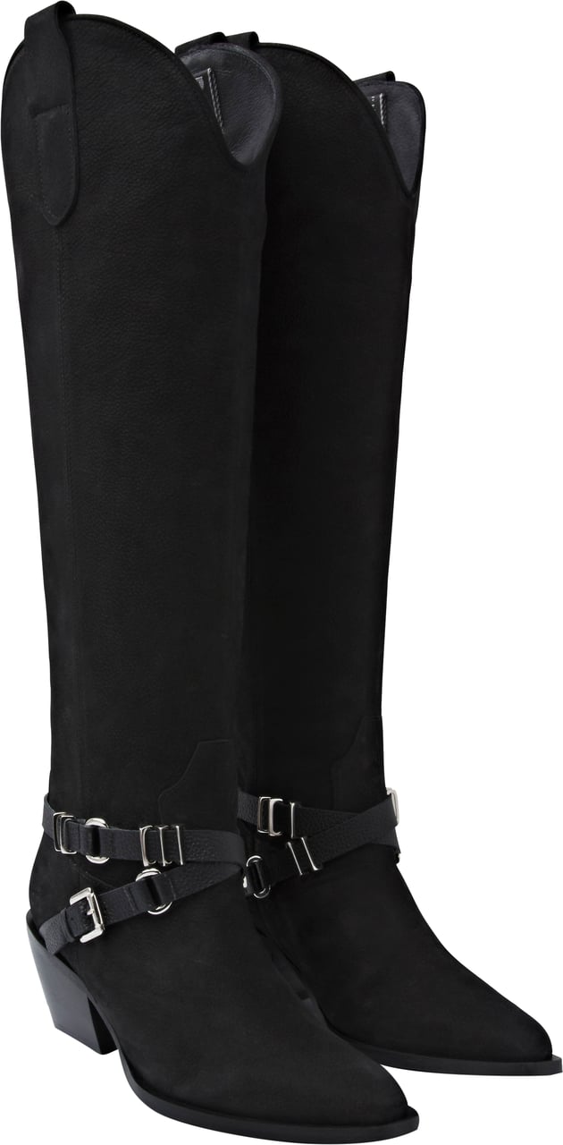 Nubikk Alex Gaucho | Zwarte Boots Zwart