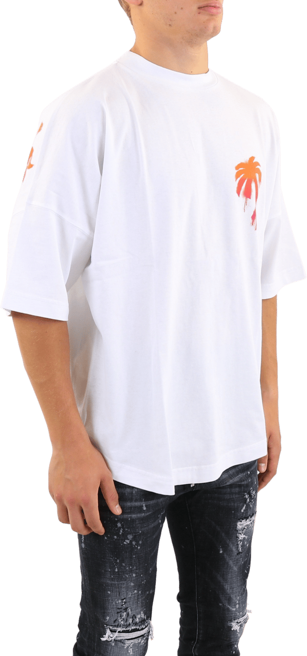 Palm Angels Palm Tree-print cotton T-shirt Wit