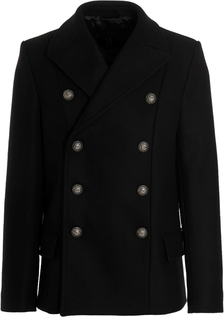Balmain Caban basic brand Zwart