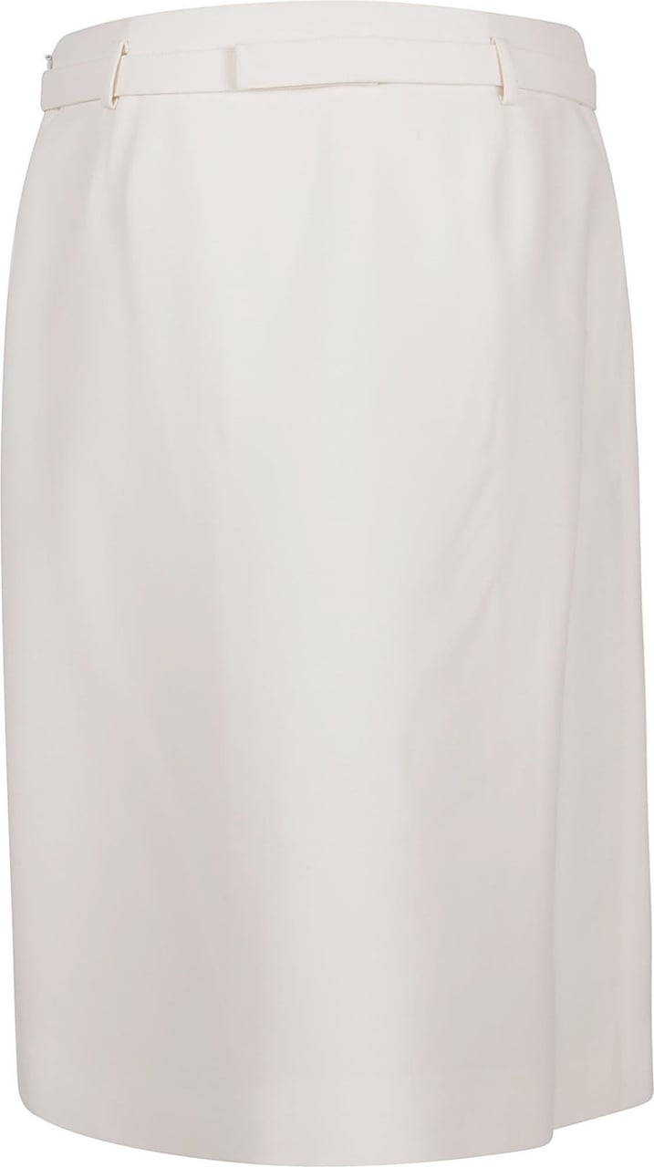 Valentino Skirt Solid Crepe Couture Wit