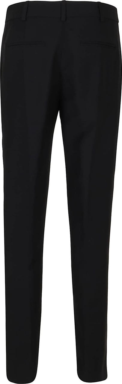 Valentino Pantalone Solid Crepe Couture Zwart