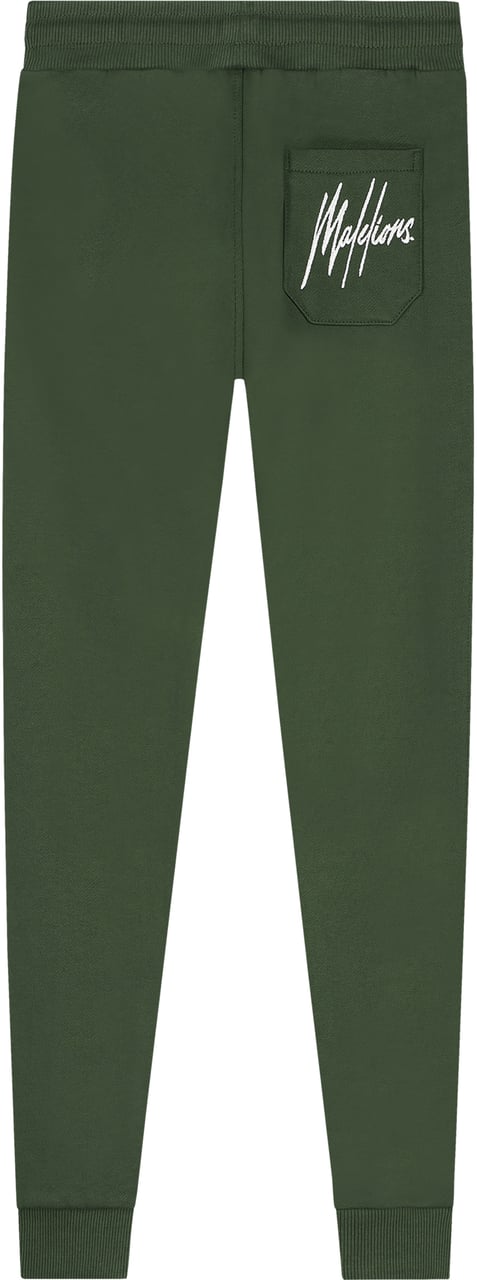 Malelions Sport Coach Trackpants - Army/White Groen