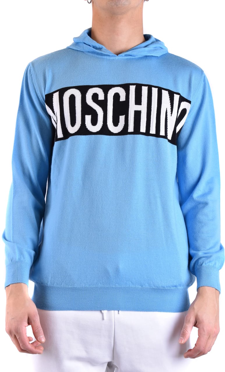 Moschino Sweater Cyan Cyaan