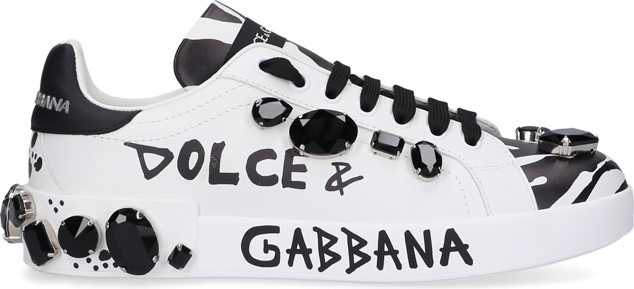 Dolce & Gabbana Low-top Sneakers Portofino Nappa Leather Amalfi Wit