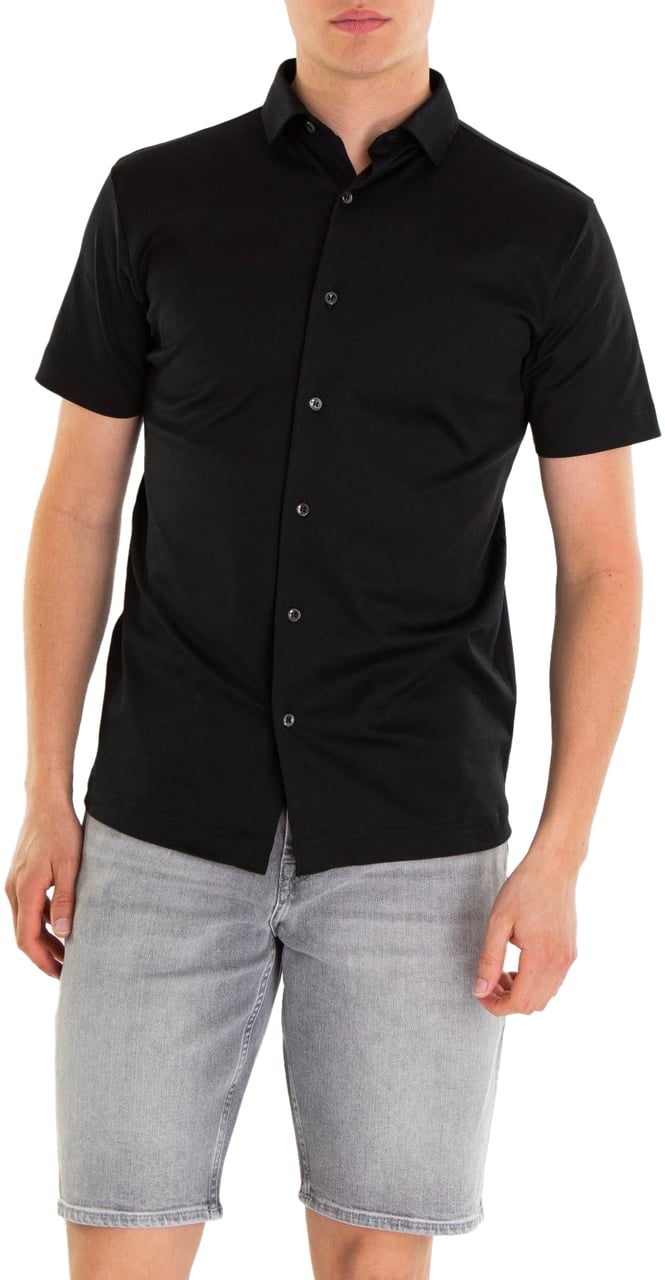 Valenza Heren Interlock Supima Shirt Zwart Zwart