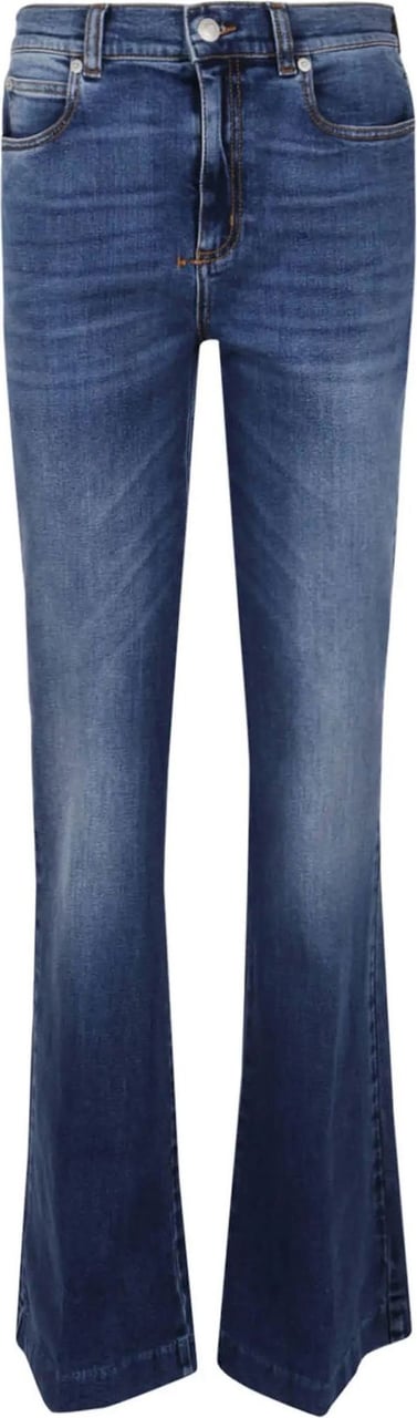 Alexander McQueen logo-patch denim jeans Blauw