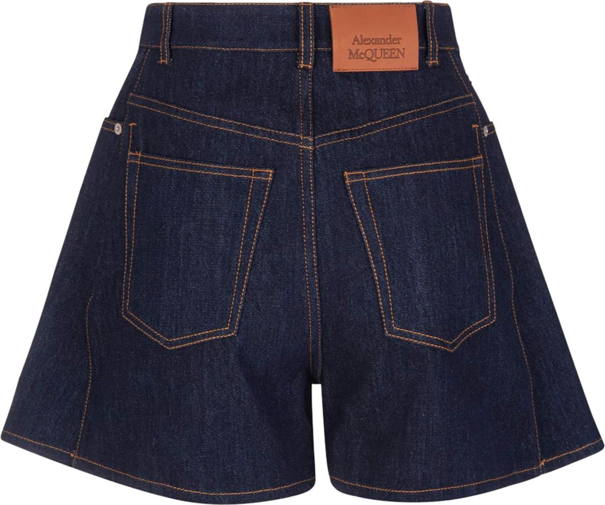 Alexander McQueen denim skirt shorts Blauw