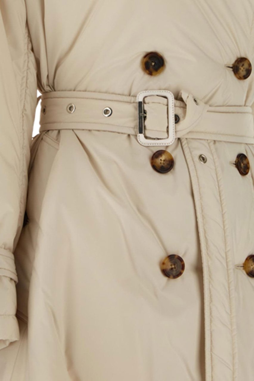 Alexander McQueen belted trench coat Wit