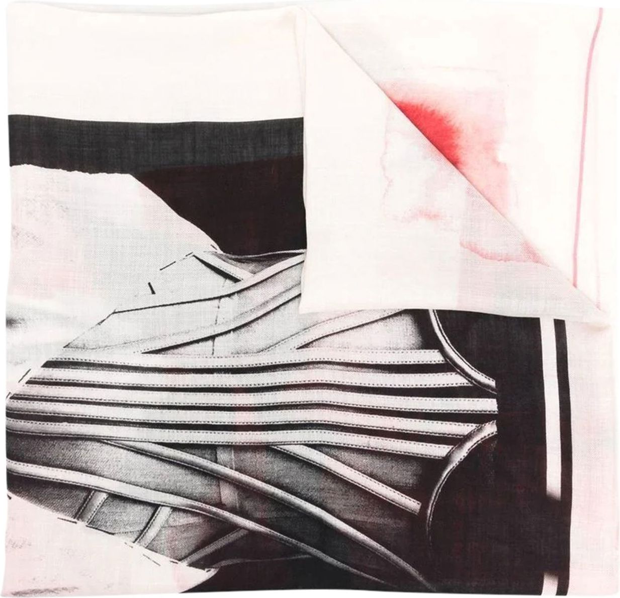 Alexander McQueen graphic-print fringed scarf Divers