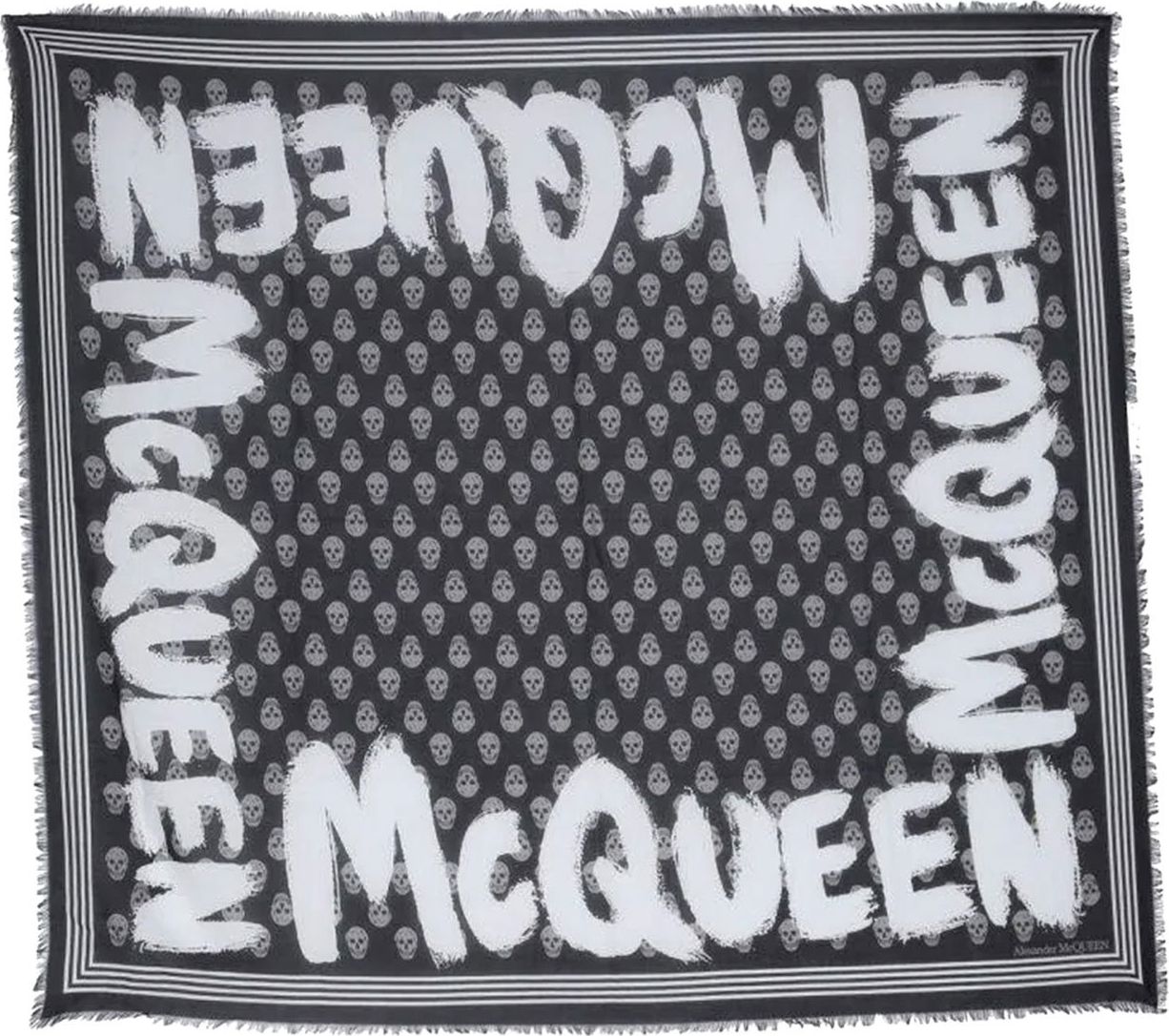 Alexander McQueen logo-print skull scarf Divers