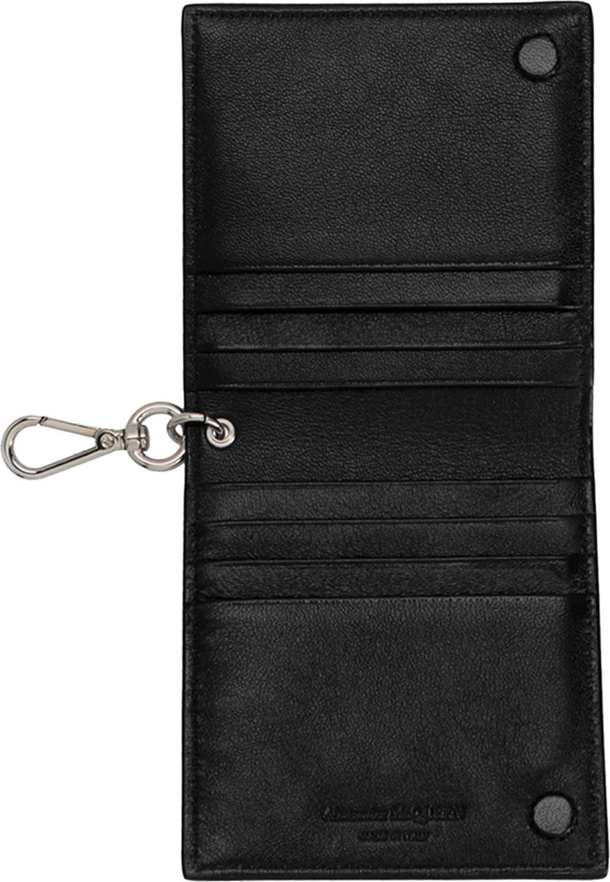 Alexander McQueen bi-fold leather wallet Zwart