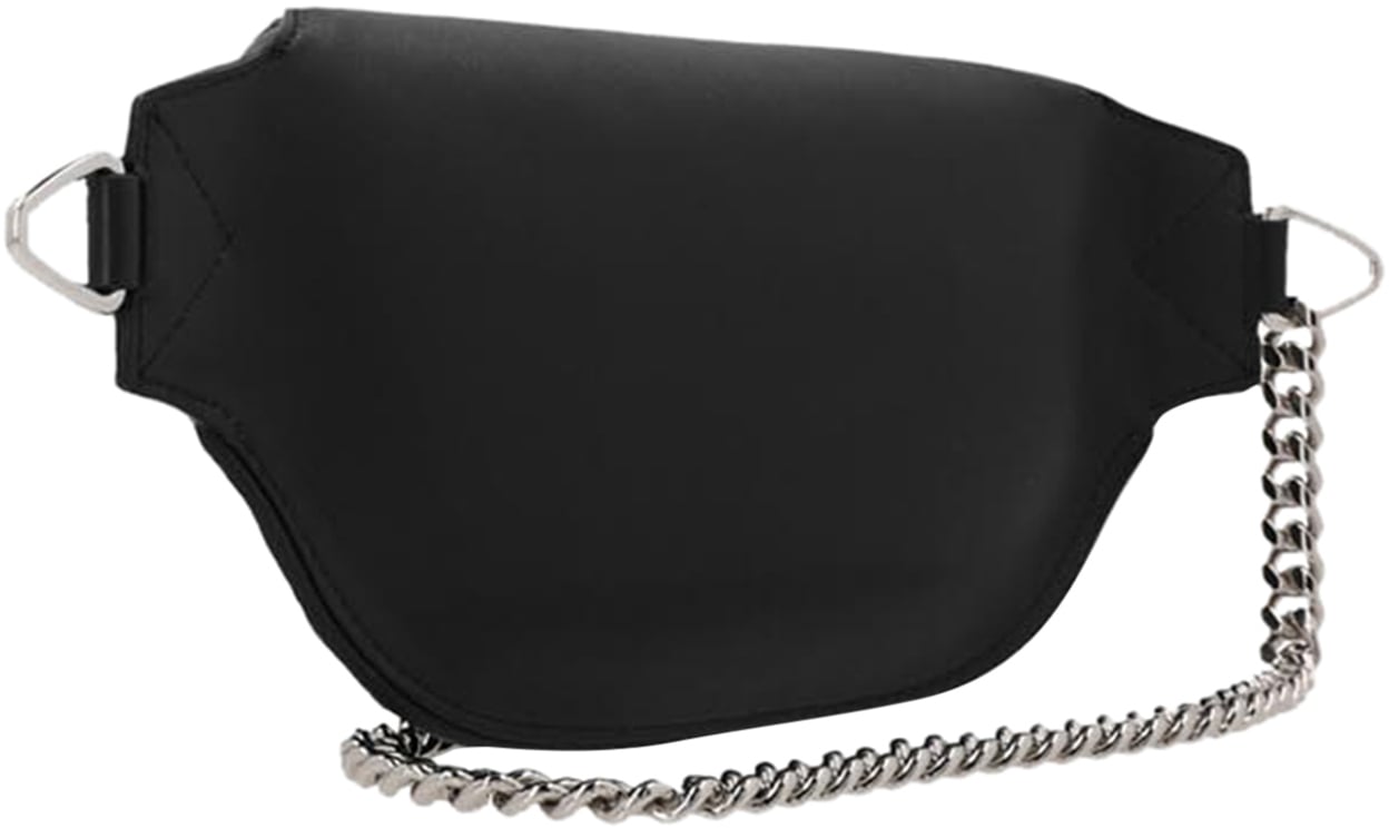 Alexander McQueen Biker leather belt bag Zwart