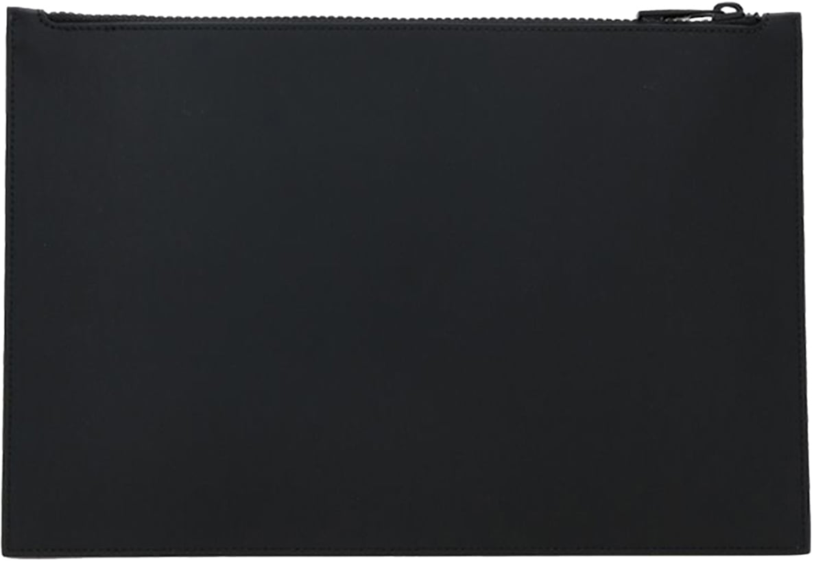 Alexander McQueen logo-print flat-zip pouch Zwart