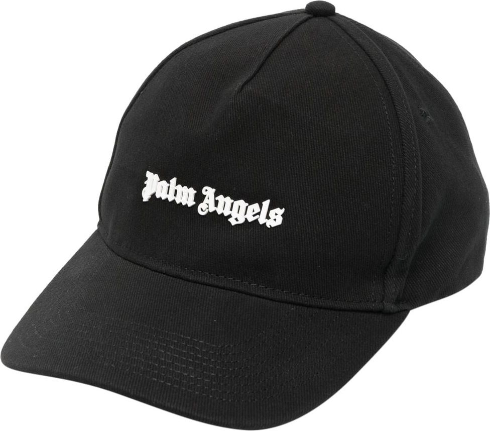 Palm Angels logo-print baseball cap Zwart