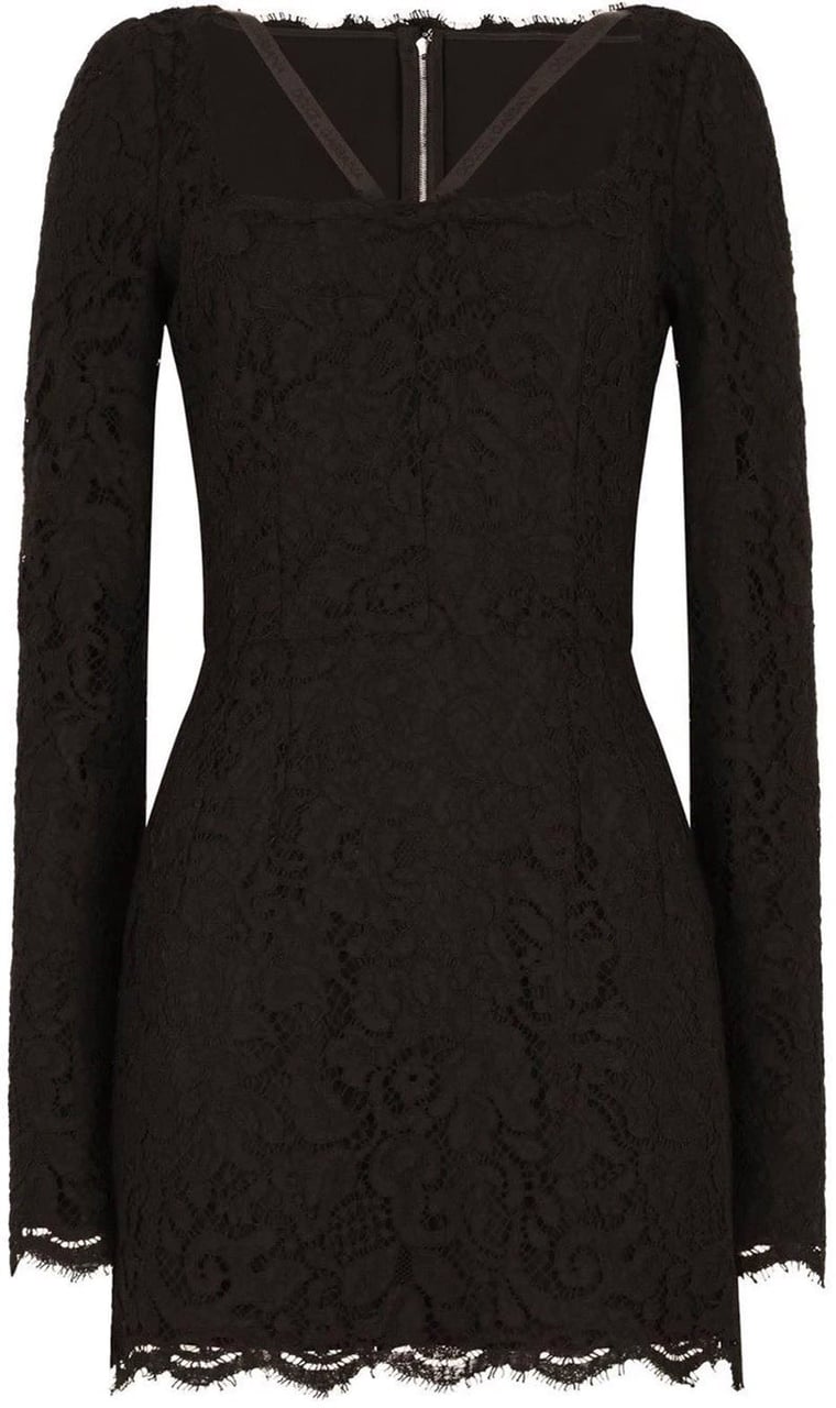 Dolce & Gabbana Dolce & Gabbana Lace Mini Dress Zwart