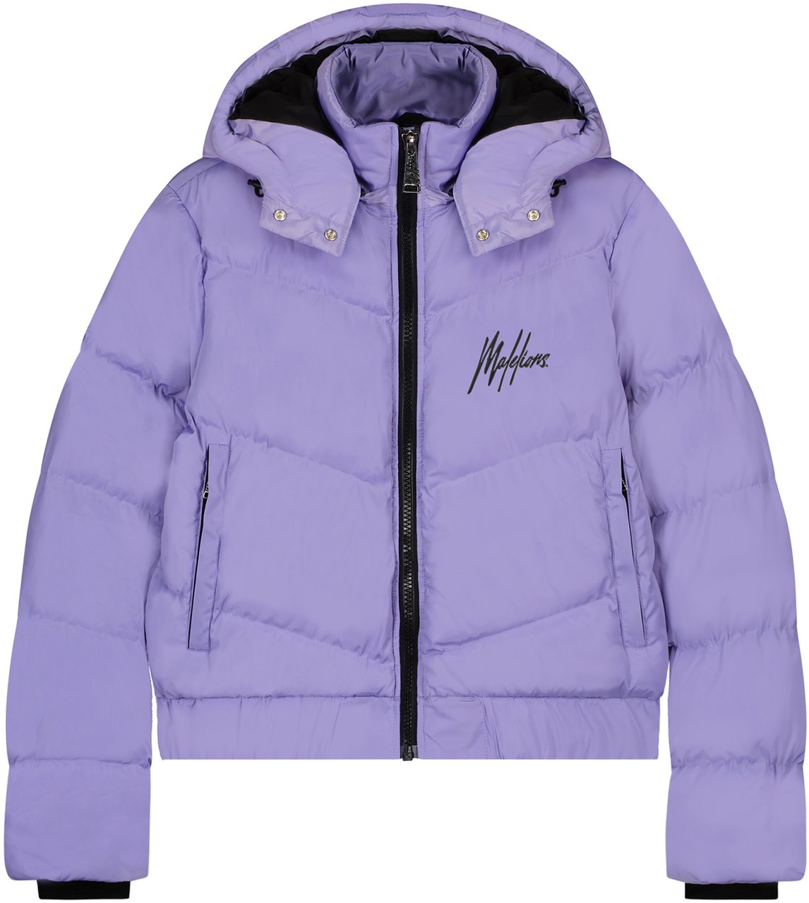 Malelions Diagonal Brand Puffer - Purple Paars