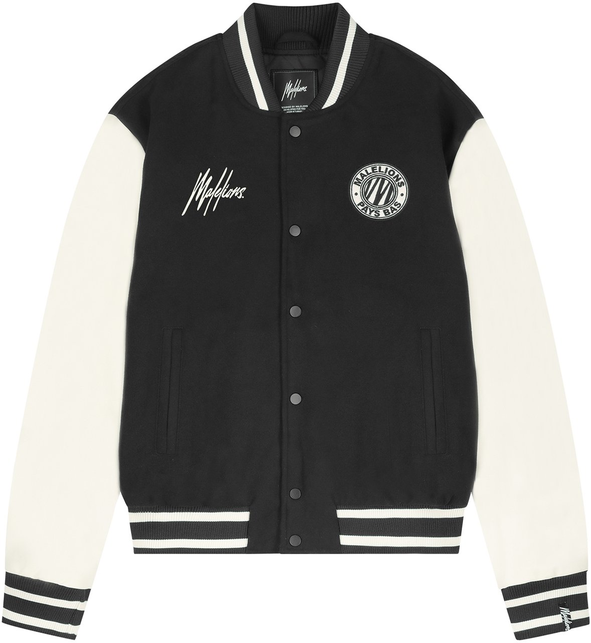Malelions Unity Varsity Jacket - Black Zwart