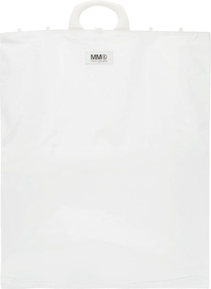 Maison Margiela Mm6 Logo Tote Bag Wit