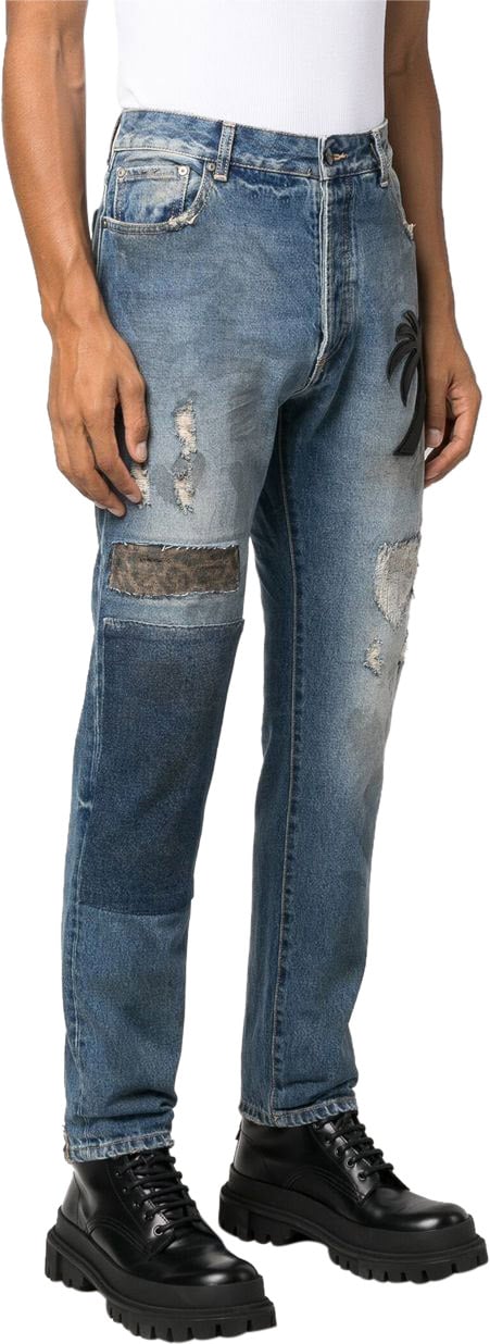 Palm Angels Jeans Blue Blauw