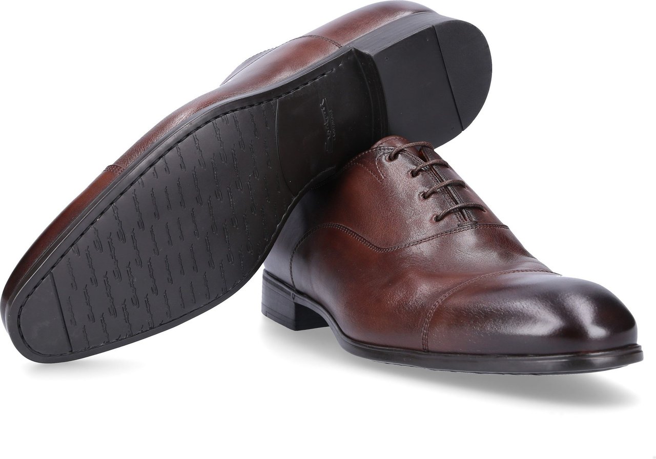 Santoni Business Shoes Oxford Calfskin Davide Bruin