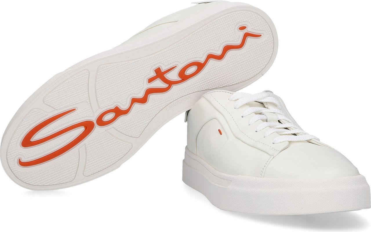 Santoni Sneakers White Darts Sunny Wit