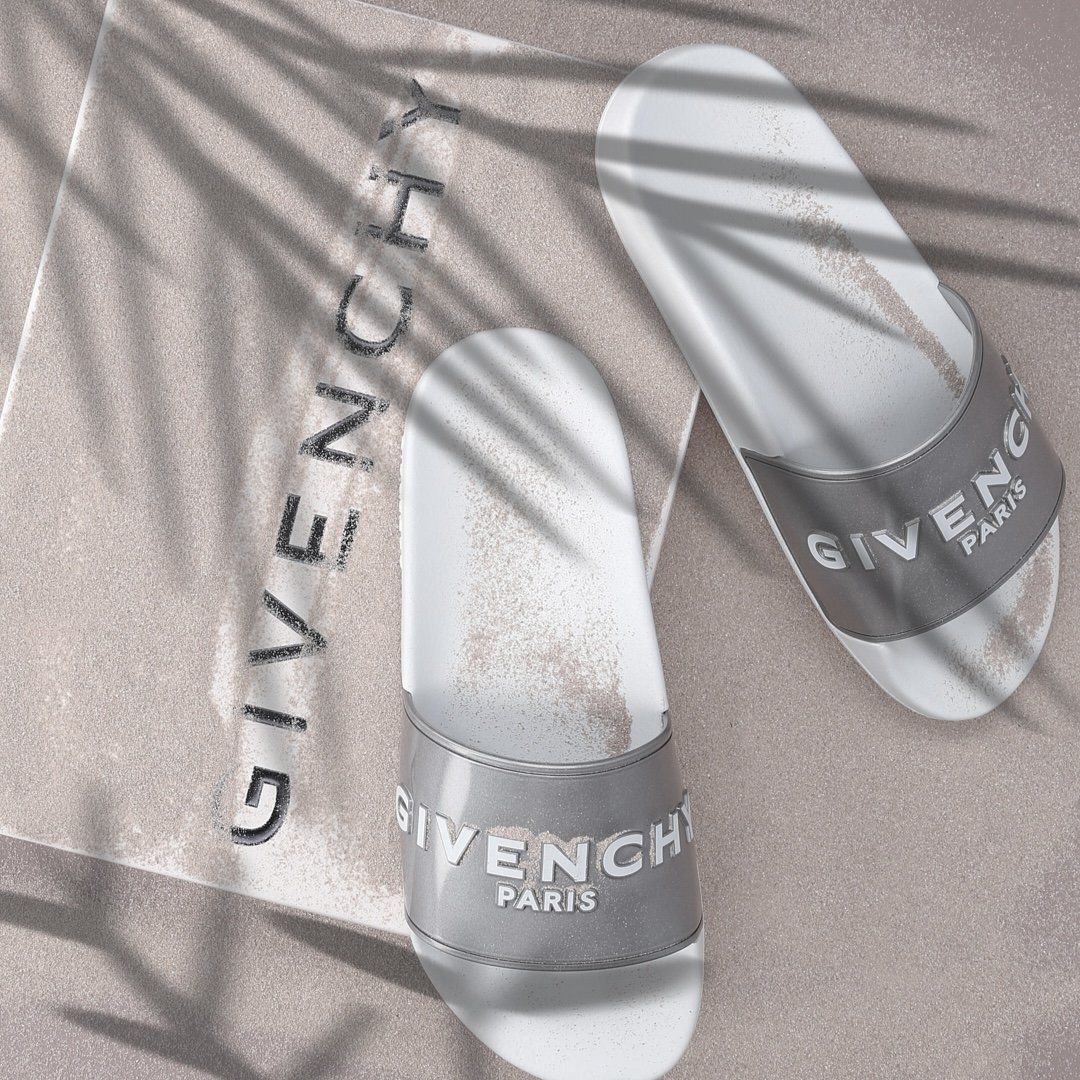 Givenchy Beach Sandals Paris Fanny Grijs