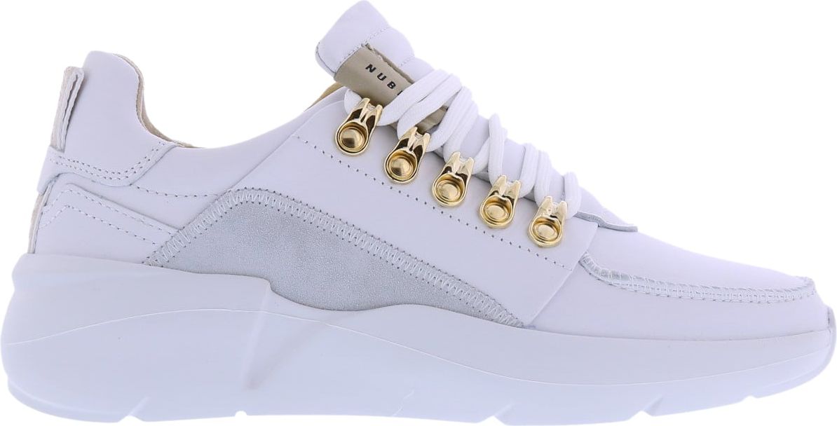Nubikk Roque Roman | Goud Witte Sneakers voor Dames Wit