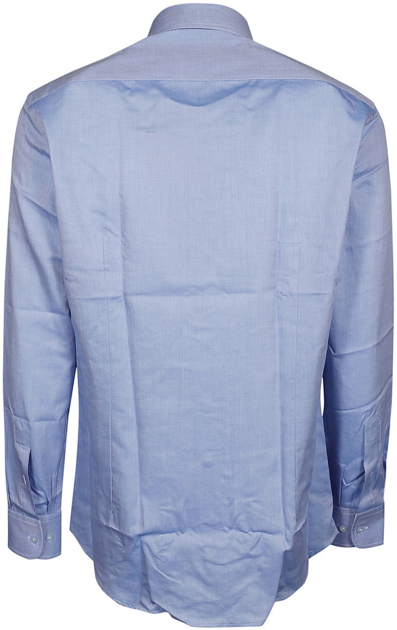 Etro Roma Button Down Logo Shirt Blue Blauw