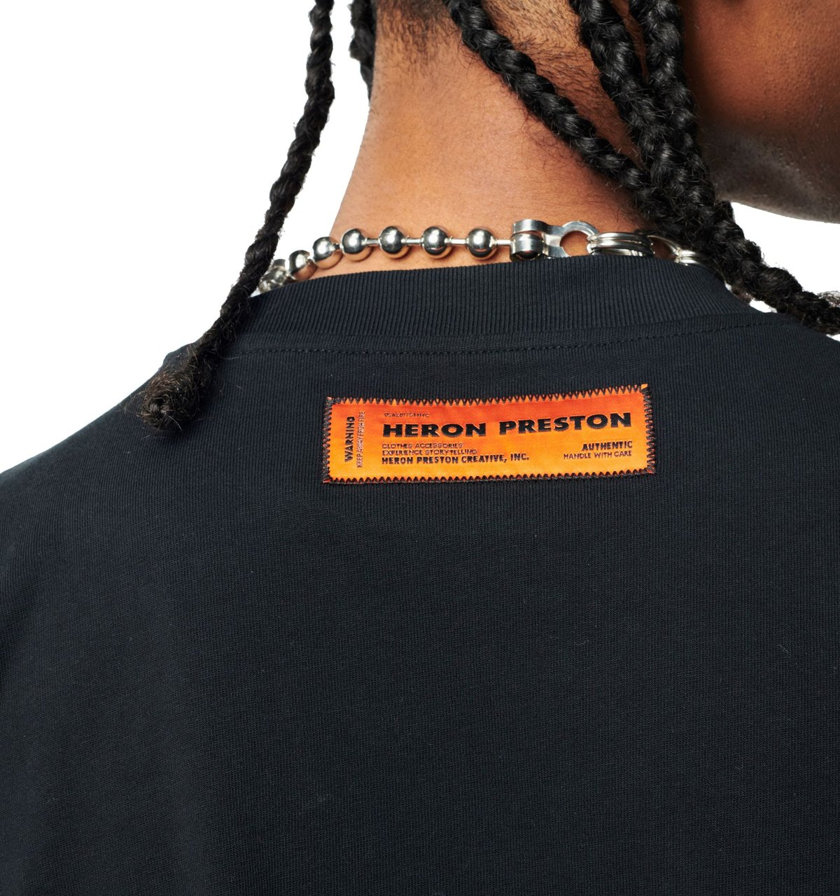 Heron Preston heron p tee black white ss Zwart